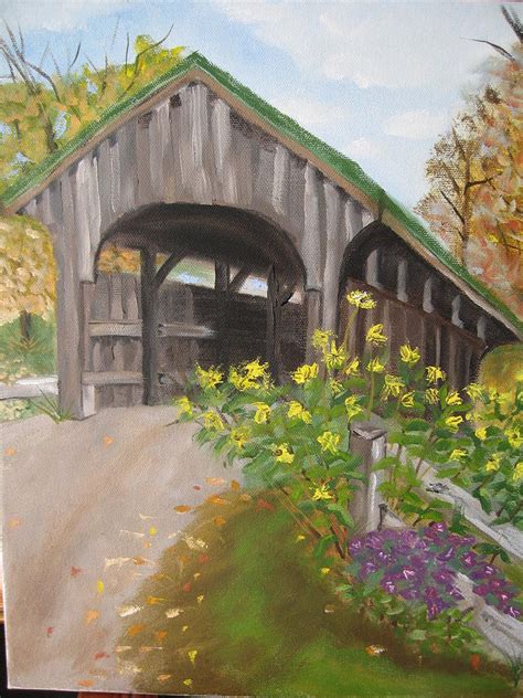 Covered Bridge Painting By Theresa Chadwick Fine Art America