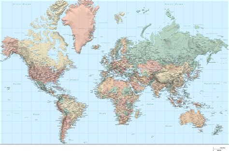 World Map High Resolution Wayne Baisey