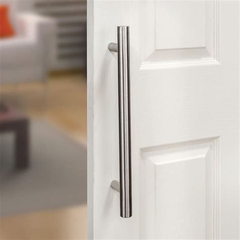 Brushed steel interior barn door handle model #bd0261 find barn door hardware at lowe's adding a barn door to your home instantly brings unique character to the space, whether you're using it as a new closet door, to define an office space or in some other way. I-Semble Rolling Barn Door Handle, Stainless Steel ...