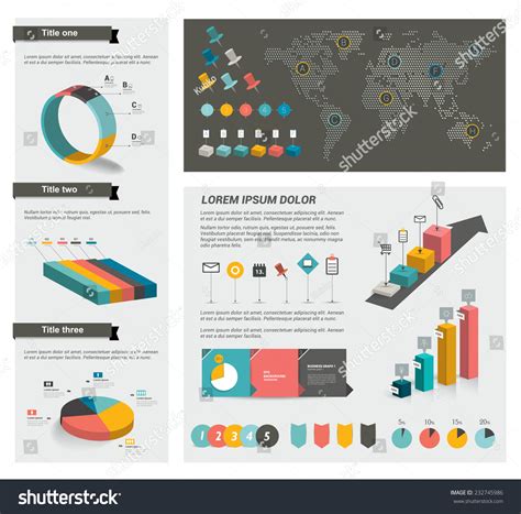 Stock Vektor Big Set Infographics Elements Charts Diagrams Bez The Best Porn Website