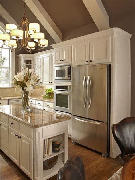 32 Kitchen Cabinets Around Refrigerator for more Storage Space