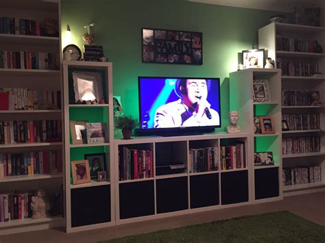Ikea Custom Build Entertainment Centre £200 All In Billy Bookcases 1