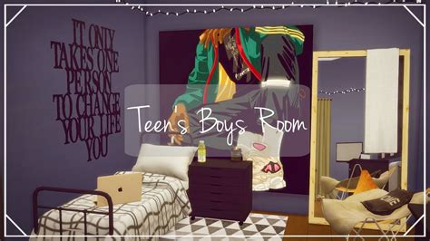 The Sims 4 Teenage Boys Room Room Buildspeed Buildcc Links