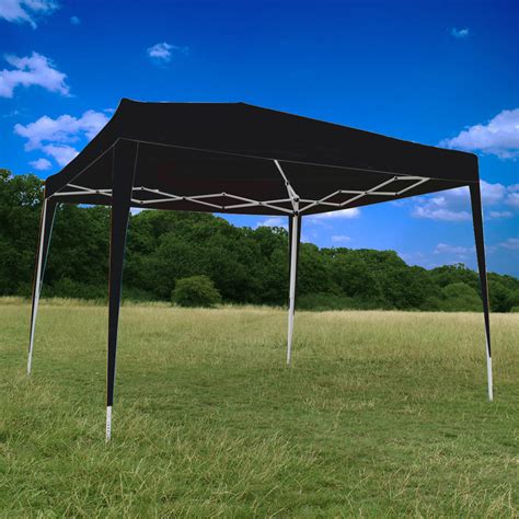 Extruded aluminum construction no inserts needed for strength. CanoUp 3x3 Black Heavy Duty Pop Up Gazebo Canopy Garden ...