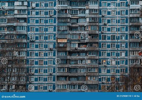 View Of Soviet Brutalist Architecture In Moscow Stock Photo Image Of