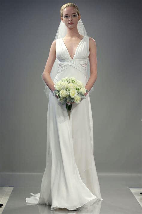 Theia Bridal Fall 2013 Tagsembroidered Floor Length Ruched White