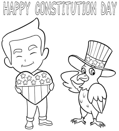 Kindergarten Constitution Day Coloring Pages Sketch Coloring Page