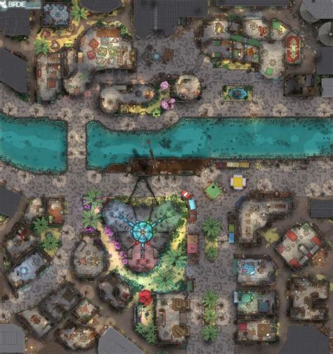 Complete City District 63x67 Battlemaps Dnd World Map Dungeon