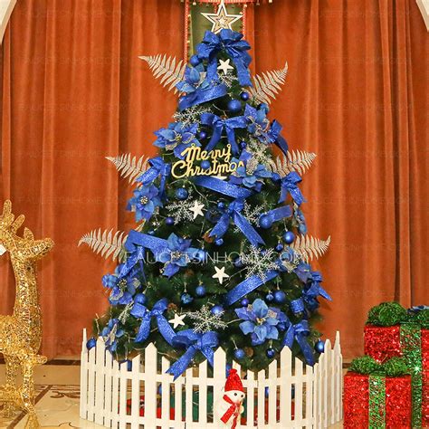 59 High Royal Blue Ornaments Pvc Material Christmas Tree