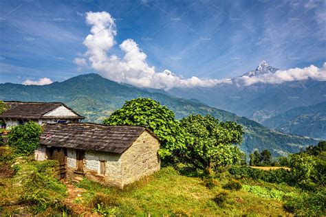 Village In The Himalaya Mountains In Nepal Featuring Nepal Nepalese