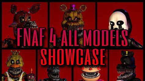 Fnaf 4 C4d Most Accurate Models All Animatronics Showcase Models