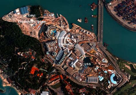 Universal Studios Singapore Universal Studios Singapore Aeriel Map