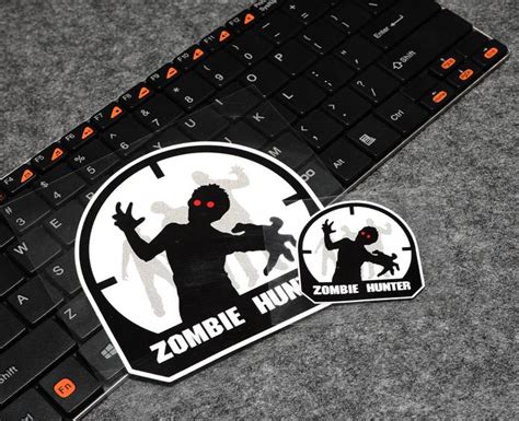 Zombie Hunter Biohazard Stickers Funny Reflective