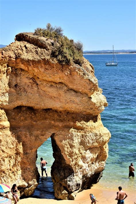 Beaches Of Algarve Portugal Editorial Stock Photo Image Of Rocks