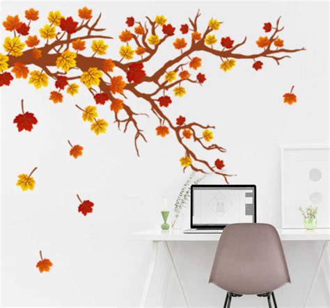Autumn Tree Design Wall Sticker Tenstickers