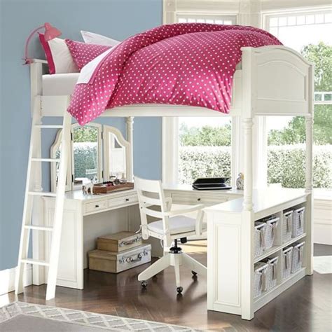 Girls bedding sets fresh cream color gentle lattice cotton net red bedroom p1525 weaving process: Chelsea Vanity Loft Bed | Loft bed, Room design, Bedroom ...
