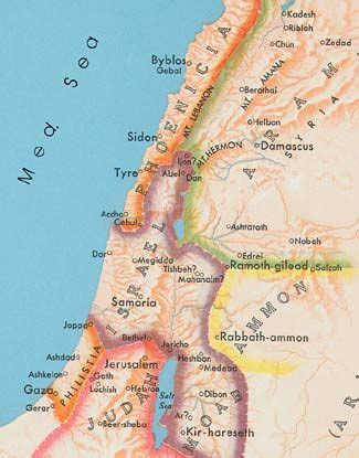The tribes receive their land. Map of Judah Today | This Old Testament map shows the Philistines (Phoenicia) on the ... | Old ...