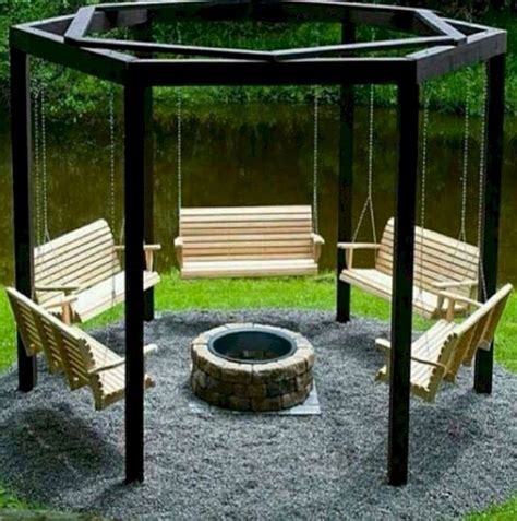 Diy Backyard Fire Pit Swing Seats Ideas Backyard Campfire Backyard