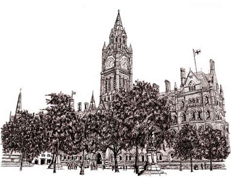 Manchester Town Hall Is A Victorian Neo Gothic Municipal Building