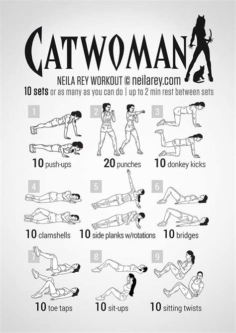 Cat Woman Workout Superhero Workout Hero Workouts