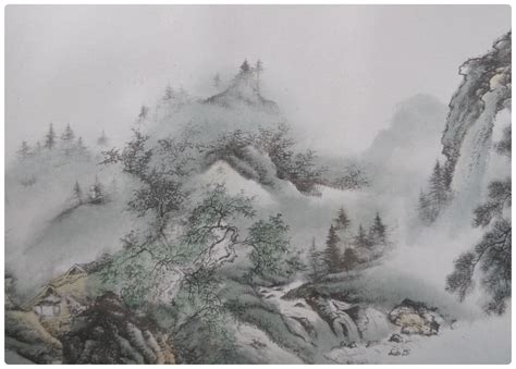 Chinese Ink And Watercolor Landscape Painting Ebth