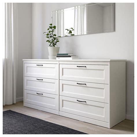 ikea songesand 6 drawer dresser ikeabedroom mobili bianchi per camera da letto sistemazione