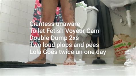 Giantess Unaware Toilet Fetish Voyeur Cam Double Dump 2xs Two Loud
