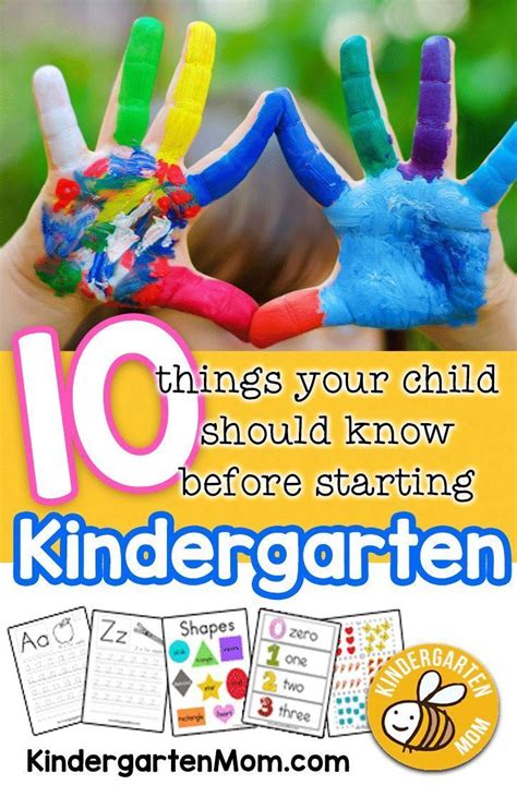 Things Kindergarteners Should Know