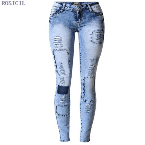Rosicil Summer 2016 High Waist Jeans Women Sexy Skinny Jeans Stretch Leggings Slim Pencil Denim