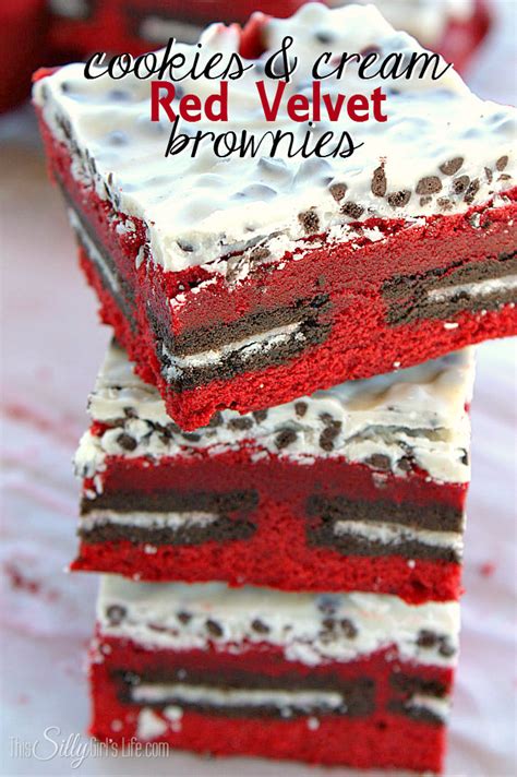 cookies and cream red velvet brownies this silly girl s kitchen