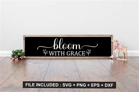 Bloom with Grace Svg Graphic by Black Cat Studio · Creative Fabrica