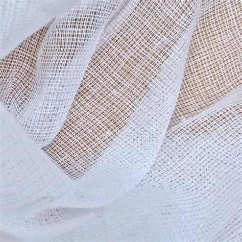 Cotton Scrim Bleached White Cotton Fabric Gauze Art Cloth Scarf For