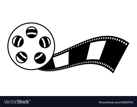Reel Strip Production Movie Film Royalty Free Vector Image