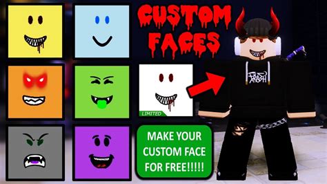 Create Your Own Custom Face In Roblox Free Youtube