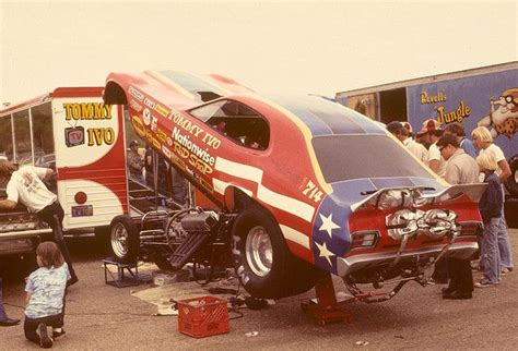 Tv Tommy Ivo At Green Valley Raceway Texas On 4 April 1976 Funny Car