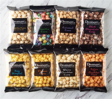Deanan Popcorn 8 Flavor Variety Pack Of Gourmet Popcorn
