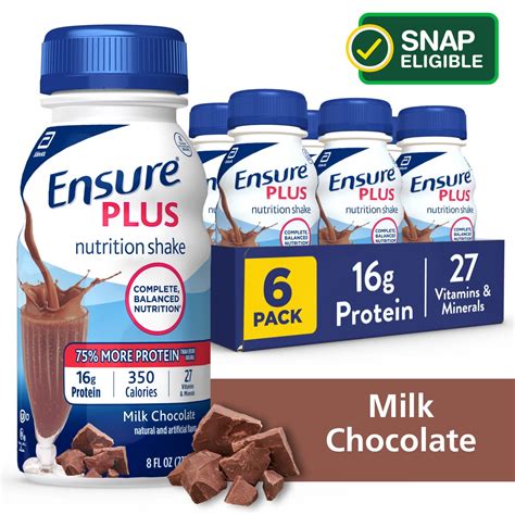 Ensure Plus Nutrition Shake Milk Chocolate Fl Oz Bottles