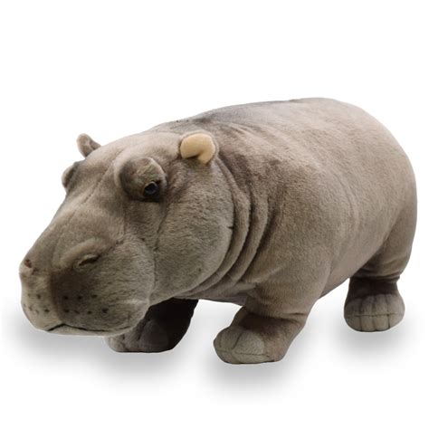 Realistic Hippopotamus Stuffed Animal Plush Toy Lifelike Hippo Animal