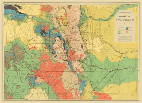 Topo Map Colorado Geological Usgs 1881 2300 X 3152 Glossy