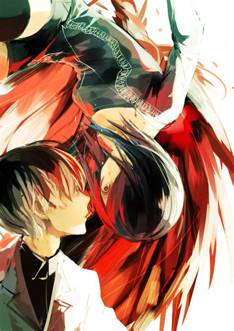 Characters Touka And Kaneki Anime Tokyo Ghoul Anime