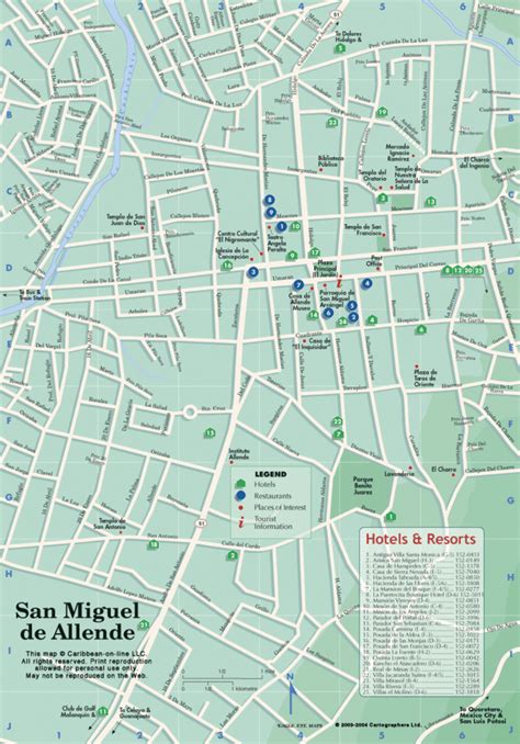 Map San Miguel De Allende Mexico Mexico Travel Places To Travel