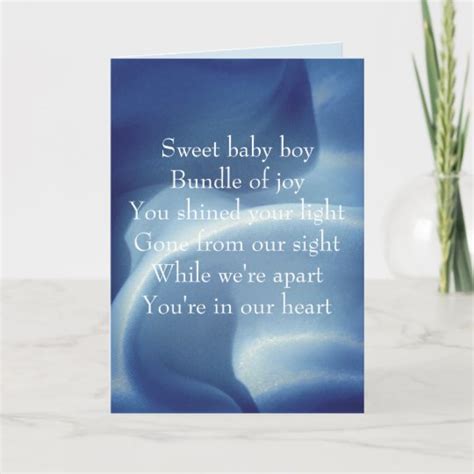 Loss Of Baby Boy Sympathy Card