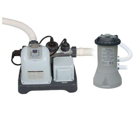 Intex 1000 Gph Filter Pump And Krystal Clear Saltwater Pool Chlorinator W