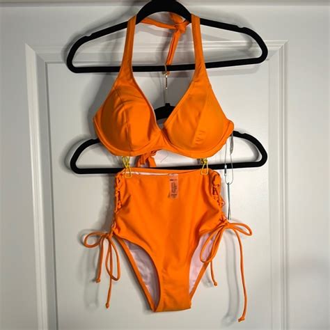 Fashion Nova Swim New Tags Fashion Nova Neon Orange Bikini L Poshmark