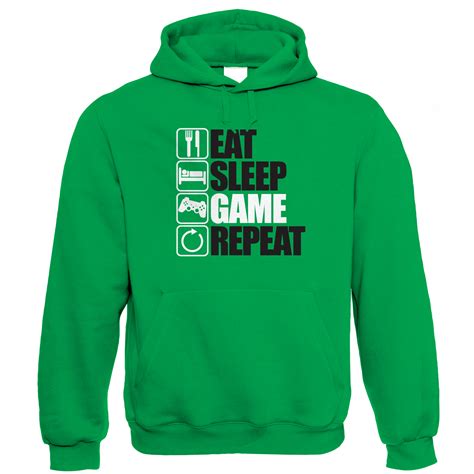 Eat Sleep Game Repeat Hoodie Pc Gamer Video Game T For Him Gamer