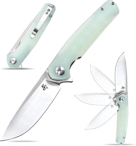 Sitivien St102 Folding Knife D2 Steel Bladeg10 Handle