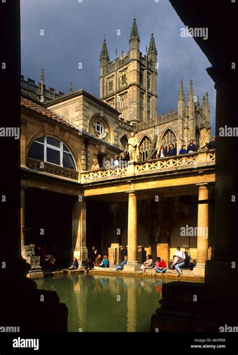 Roman Bath Historic England Museum Spa Hot Spring Stock Photo Alamy