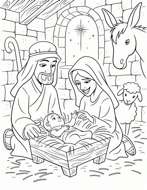 More coloring sheets available for free. The Birth Of Jesus Coloring Page - Coloring Home