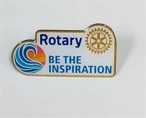 Rotary Theme Lapel Magnetic Pin Economy Printed Rotary 2018 2019