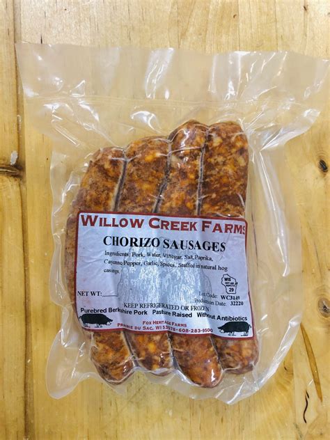 Chorizo Sausage Links Willow Creek Farms